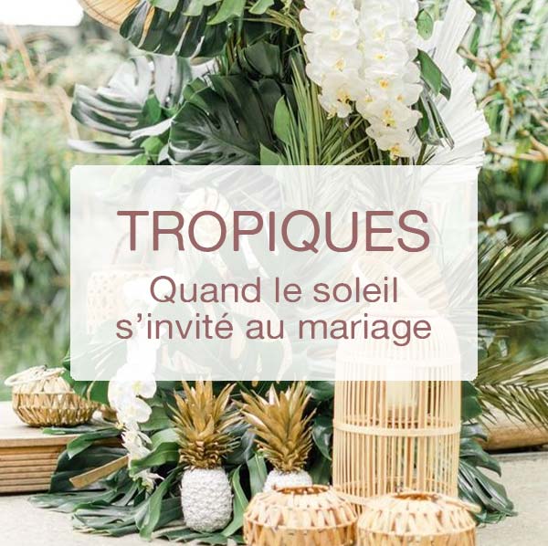 Thème Mariage Tropiques chic